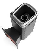 Печь для бани ПБ Каронада XXL Heavy Metal Витра антрацит